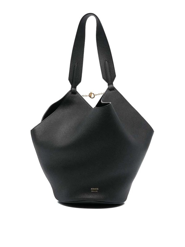 KHAITE: totes bags - Lotus Small Tote Black
