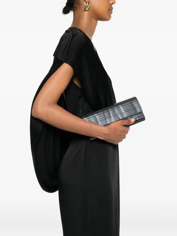 JIMMY CHOO: clutches online - Sweetie Uup Grey Mother Of Pearl