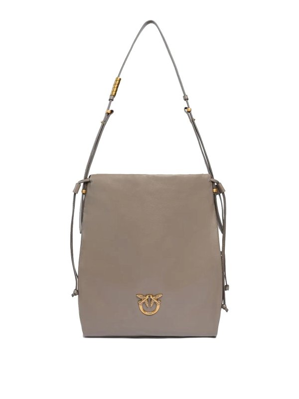 Pinko: Schultertaschen - Schultertasche - Grau