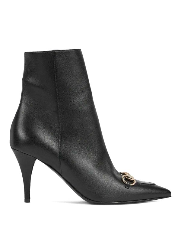 GUCCI: ankle boots - Bootie Leather Ls Nero
