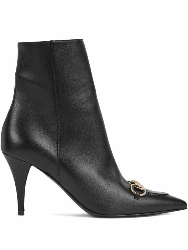 GUCCI: ankle boots online - Bootie Leather Ls Nero