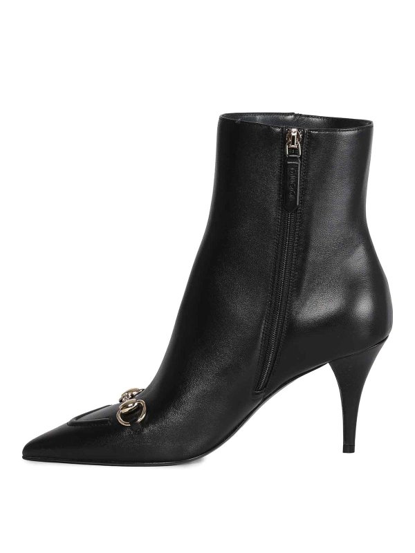 Bootie Leather Ls Nero shop online: GUCCI