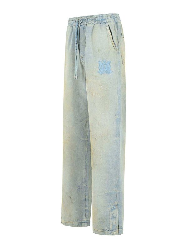 The Best Shops AMIRI: straight leg jeans - Light Blue Cotton Jeans