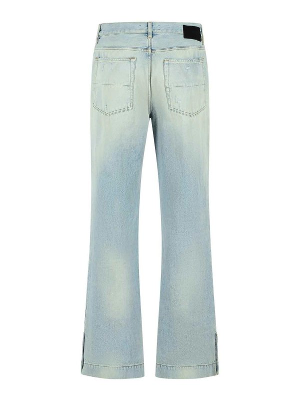 AMIRI: straight leg jeans online - Flare Light Blue Cotton Jeans