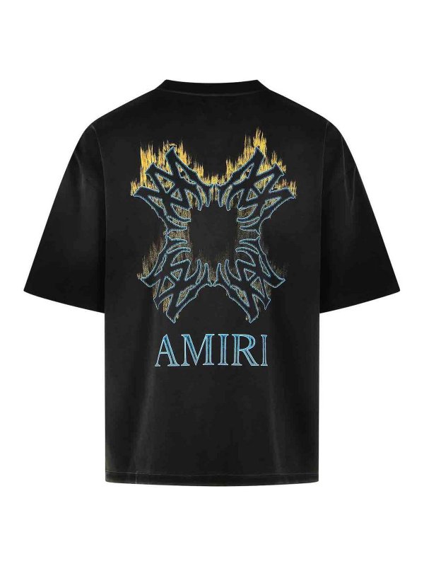 AMIRI: t-shirts online - Quad Ma Black Cotton T-Shirt