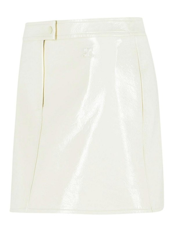 The Best Shops Courreges: mini skirts - Reedition White Polyester Blend Miniskirt