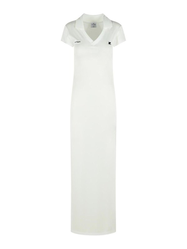 Courreges: short dresses - White Polyester Dress