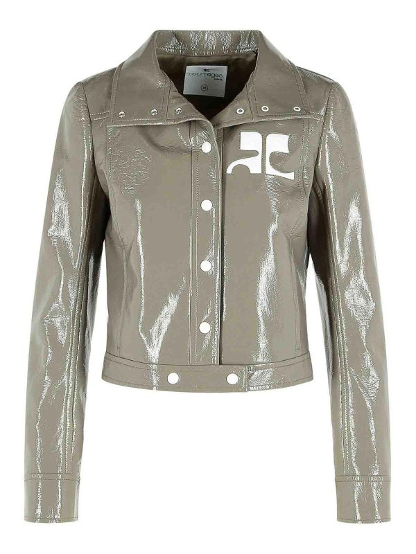 Courreges: casual jackets - Reedition Grey Cotton Blend Jacket