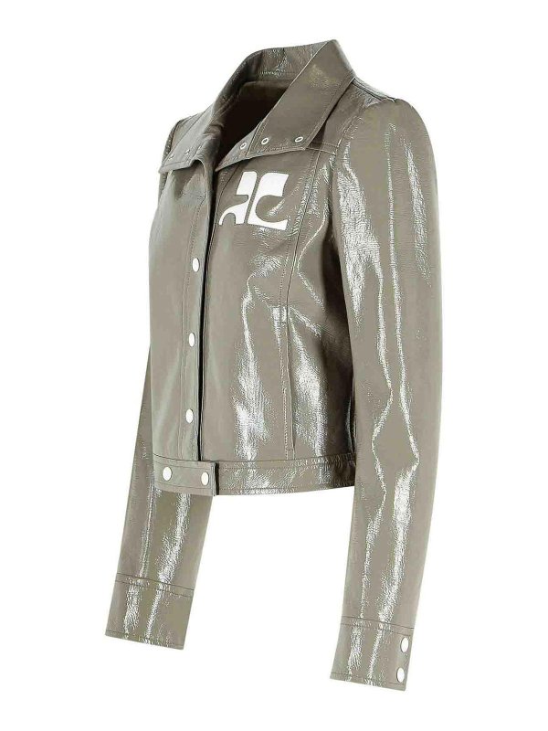 The Best Shops Courreges: casual jackets - Reedition Grey Cotton Blend Jacket