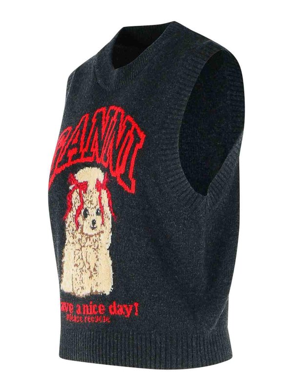 The Best Shops GANNI: Chalecos - Chaleco - Negro