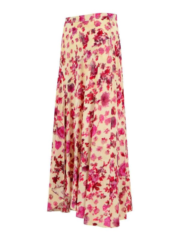 The Best Shops ISABEL MARANT: Knee length skirts & Midi - Sakura Pink Stretch Silk Skirt