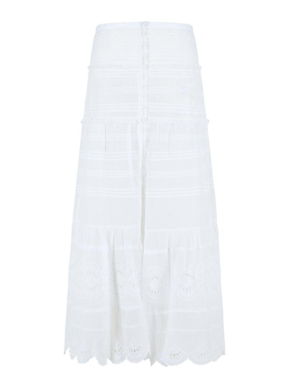 ISABEL MARANT: Knee length skirts & Midi - Paoline White Cotton Skirt