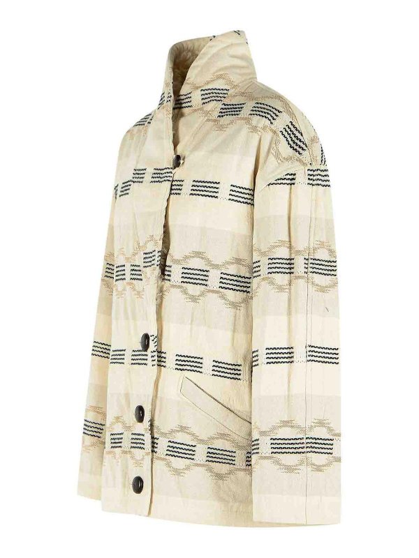 The Best Shops ISABEL MARANT: casual jackets - Quayla Beige Cotton Blend Jacket