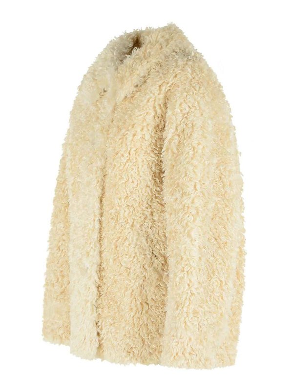 The Best Shops ISABEL MARANT: Fur & Shearling Coats - Tarvey Beige Faux Fur Jacket