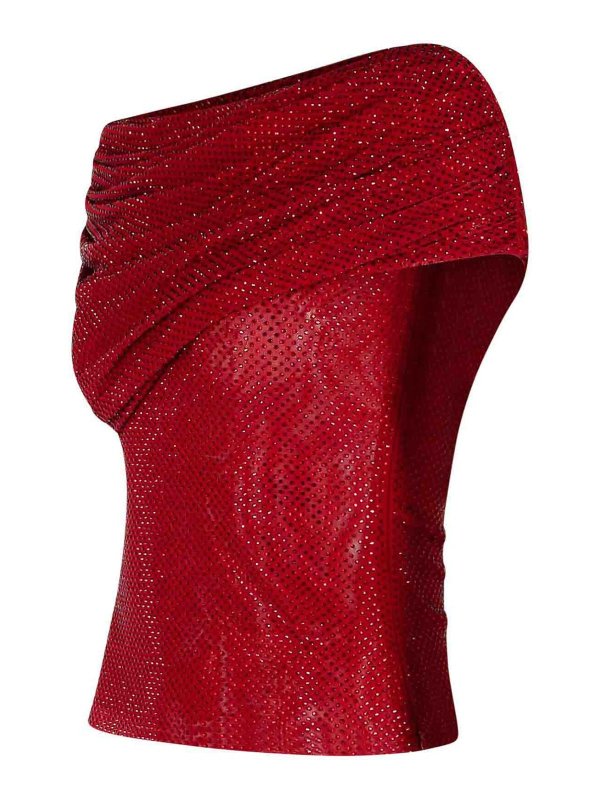 The Best Shops Self Portrait: Tops y camisetas sin mangas - Top - Rojo Oscuro