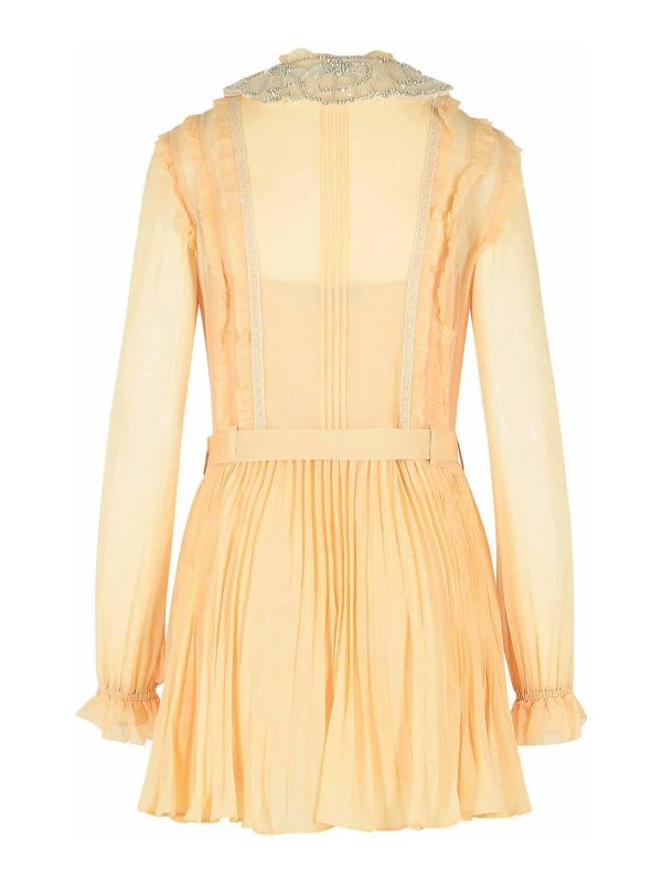 Self Portrait: short dresses online - Cream Viscose Mini Dress