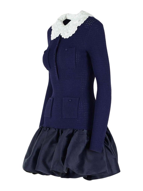 The Best Shops Self Portrait: ニーレングスドレス - 膝丈ドレス - ダークブルー