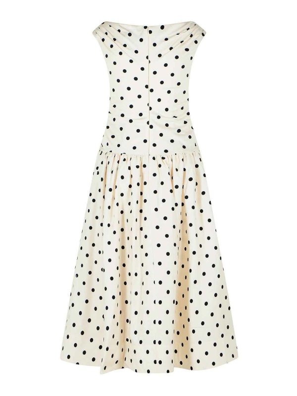 Self Portrait: knee length dresses online - Cream Cotton Dress