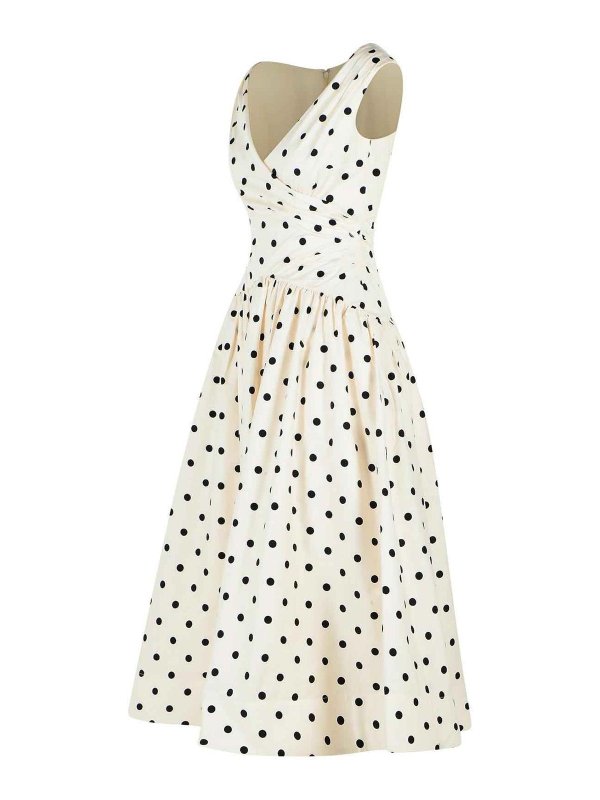 The Best Shops Self Portrait: knee length dresses - Cream Cotton Dress