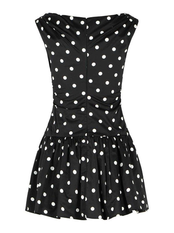 Self Portrait: knee length dresses online - Black Cotton Dress