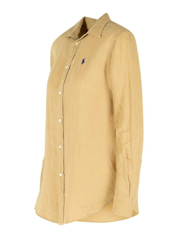 The Best Shops POLO RALPH LAUREN: shirts - Beige Linen Shirt