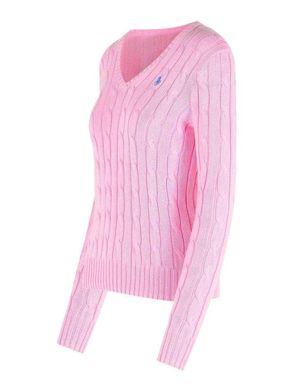 The Best Shops POLO RALPH LAUREN: crew necks - Kimberly Pink Cotton Sweater
