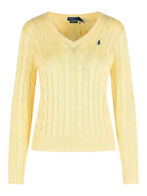 POLO RALPH LAUREN: crew necks - Kimberly Cream Cotton Sweater