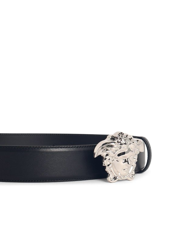 The Best Shops VERSACE: belts - Black Leather Belt