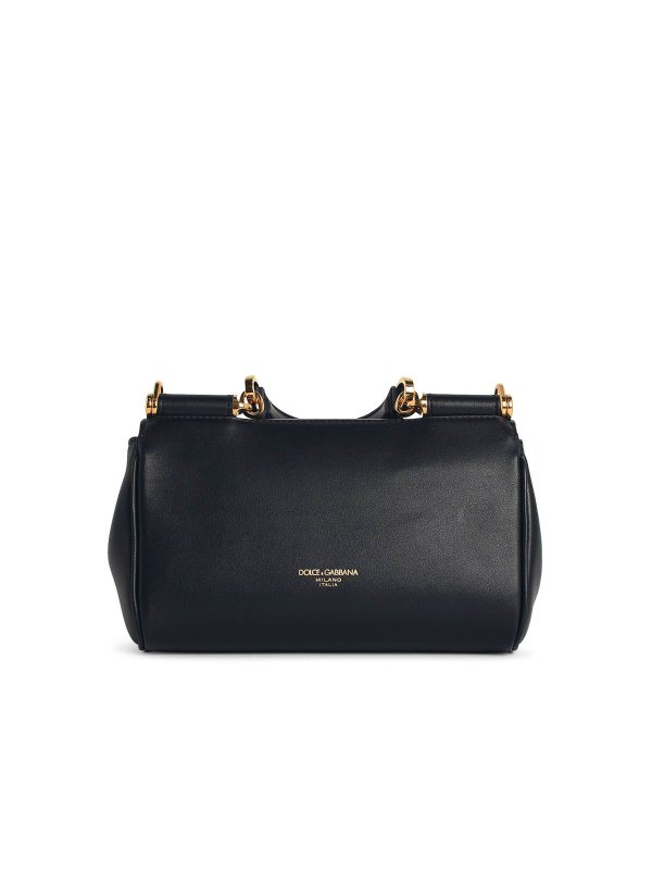 The Best Shops DOLCE & GABBANA: totes bags - My Sicily Black Leather Handbag
