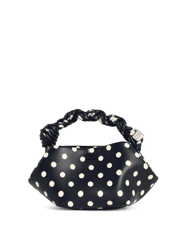 GANNI: clutches - Bou Mini Bag In Black Leather