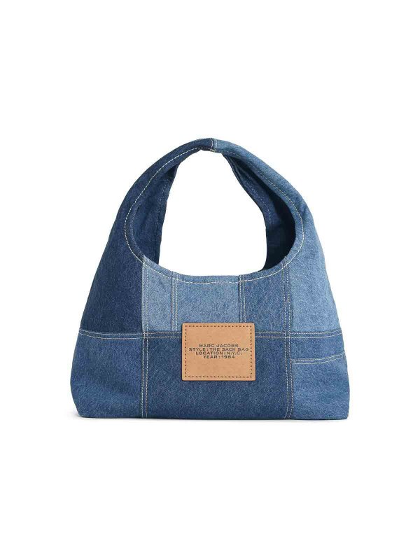 The Best Shops MARC JACOBS: clutches - The Sack Patchwork Blue Denim Bag