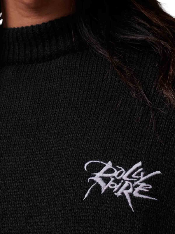 The Best Shops DOLLY NOIRE: maglia collo rotondo - Maglione con francobolli nero