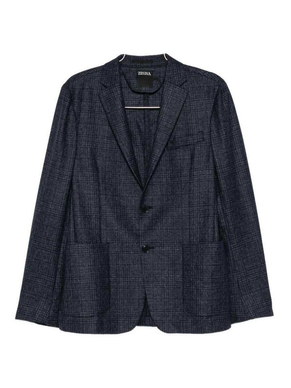 ZEGNA: Blazer - Blazer - Azul