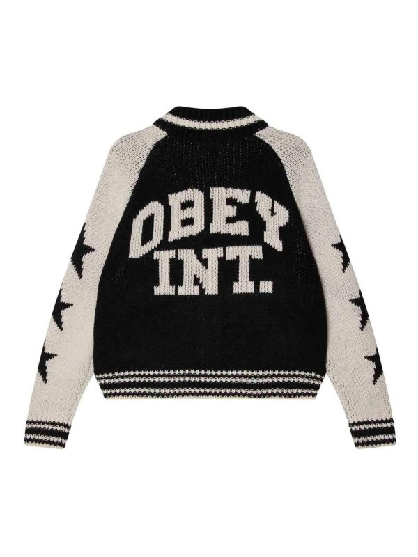 OBEY: Strickpullover mit Rundhalsausschnitt online - Rundhalspullover - Schwarz