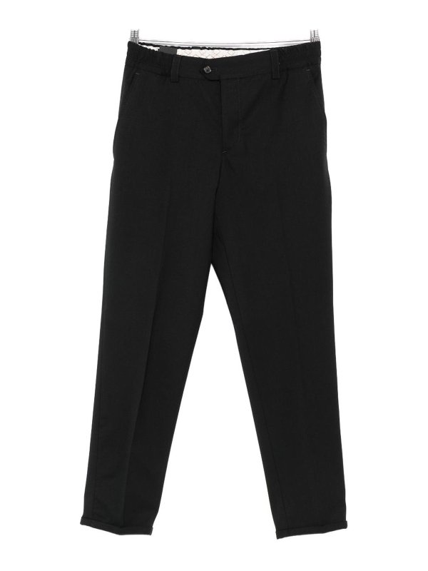 PT TORINO: casual trousers - Wool trousers with elasticated waist