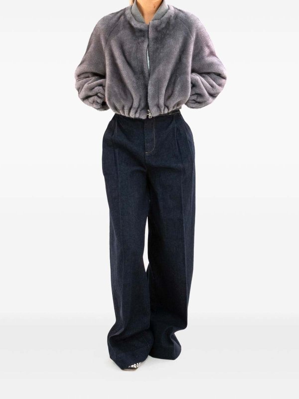 VALENTINI 1972: Abrigos de borreguito y piel  online - Chaqueta bomber de piel