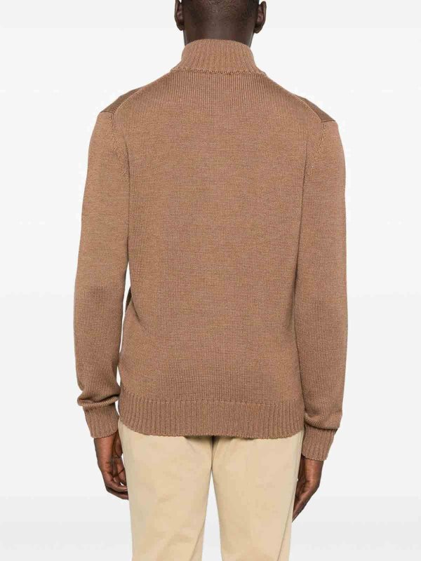 Suéter Con Cuello Alto - Marrón shop online: ZANONE