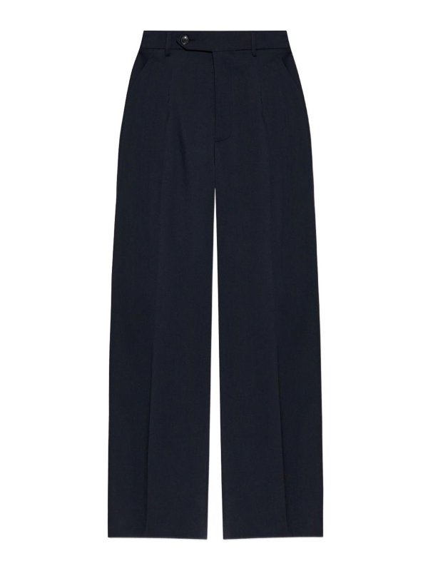 VIVIENNE WESTWOOD: casual trousers - Wide Leg Wool Trousers