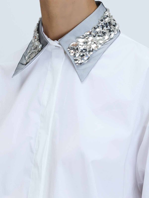 The Best Shops GENNY: Crystal Collar Shirt