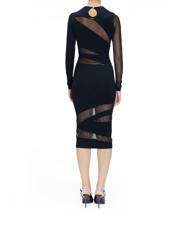 膝丈ドレス - 黒 shop online: JUST CAVALLI