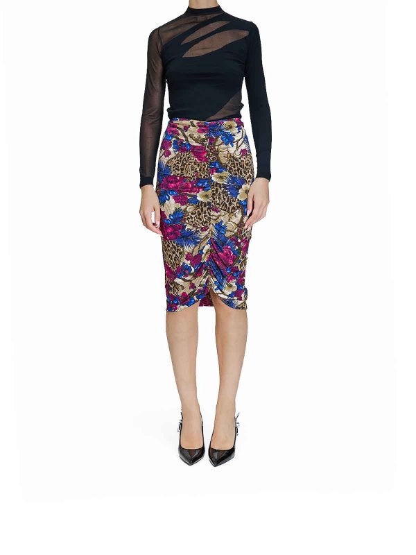 JUST CAVALLI: ニーレングススカート＆ミディ丈 online - 膝丈/ミディスカート - マルチカラー