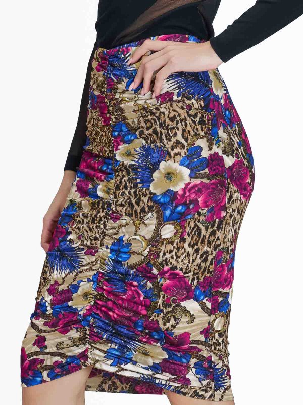 JUST CAVALLI buy online 膝丈/ミディスカート - マルチカラー