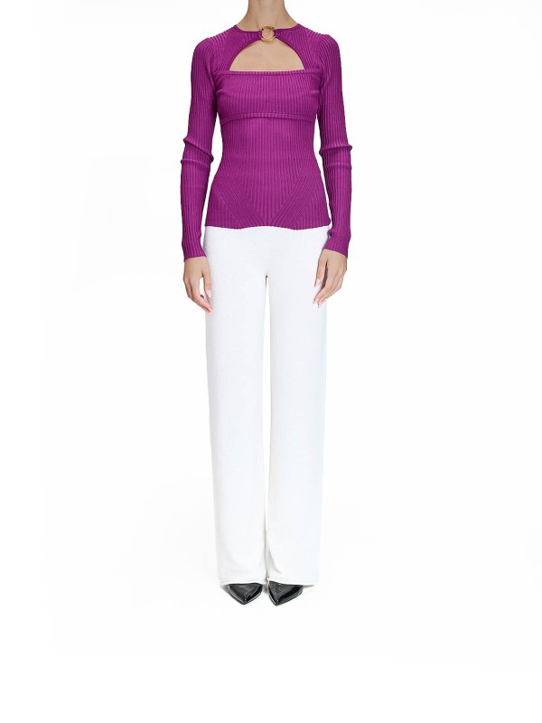 JUST CAVALLI: クルーネック online - クルーネック - 紫