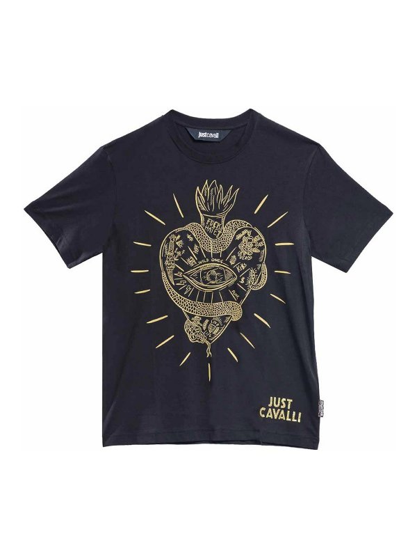 JUST CAVALLI: Tシャツ - Tシャツ - 黒