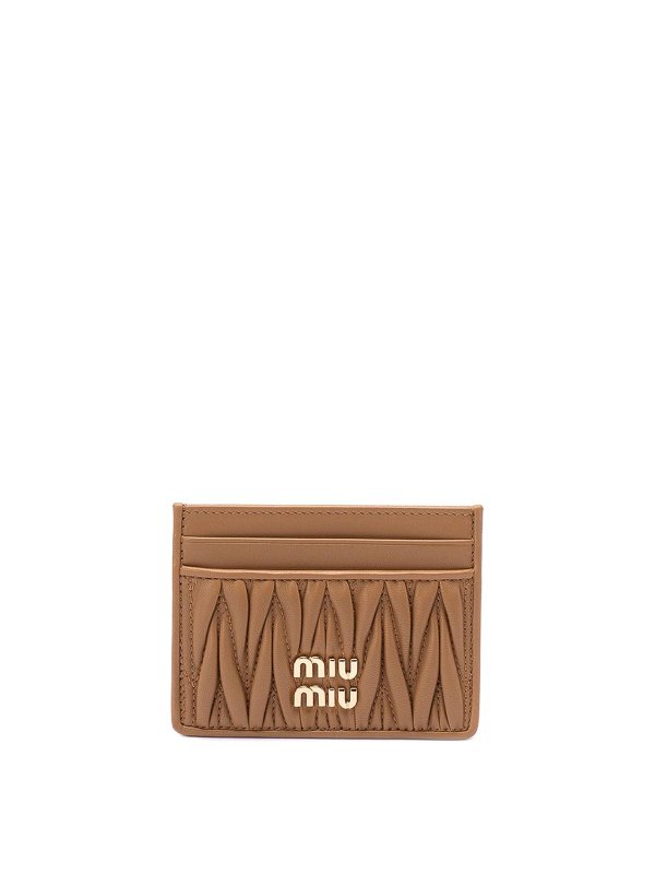 MIU MIU: wallets & purses - Matelass Nappa Leather Card Holder