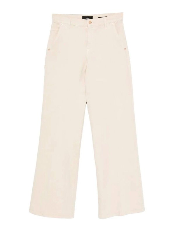 7 FOR ALL MANKIND: Pantalones casual - Pantalón Casual - Blanco