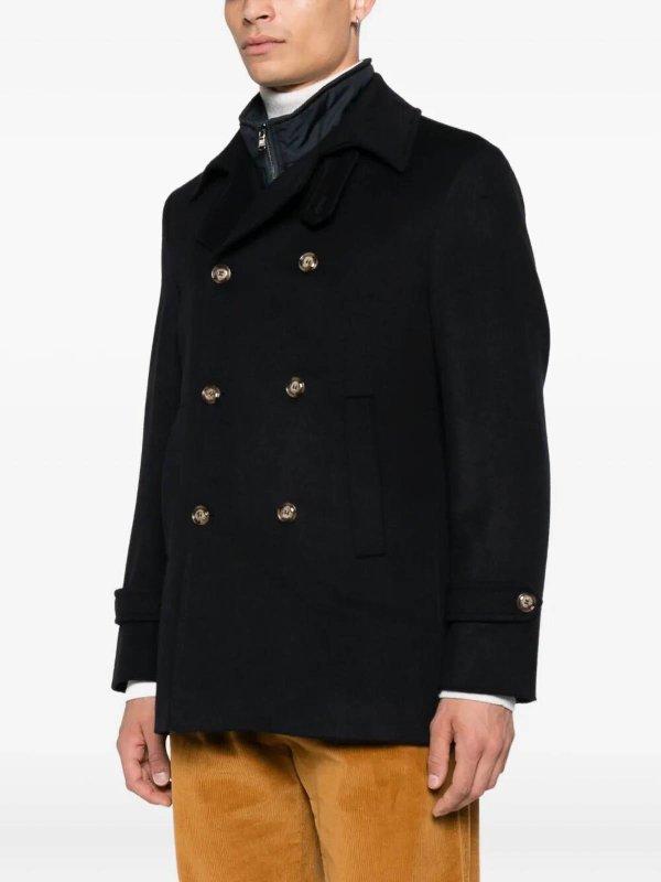 The Best Shops BARBA NAPOLI: Knielange Mäntel - Knielanger Mantel - Blau