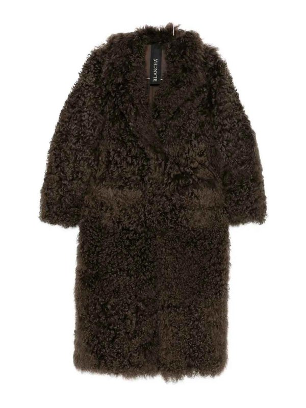 Blancha: cappotti al ginocchio - Cappotto in shearling