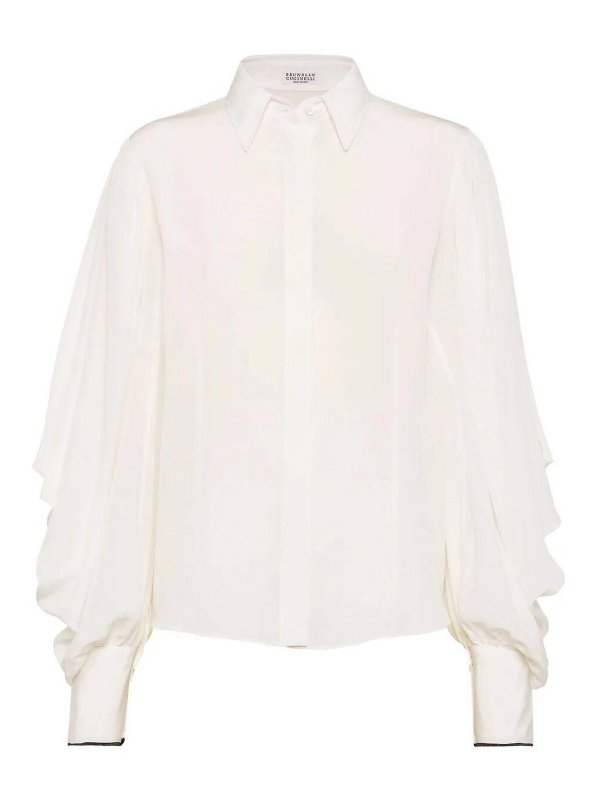 BRUNELLO CUCINELLI: シャツ - シャツ - ベージュ