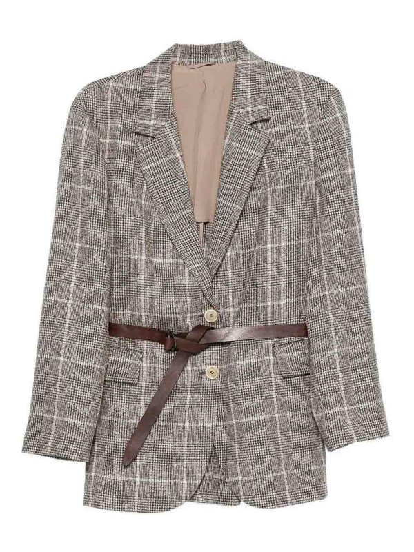 BRUNELLO CUCINELLI: Vestes de costume - Blazer - Marron